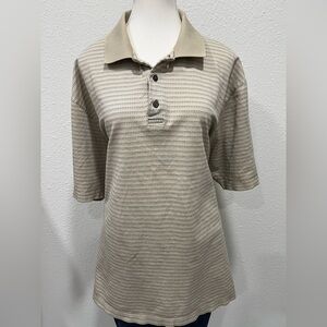 GRAND SLAM Performance Tan Short Sleeve Polo Shirt EUC